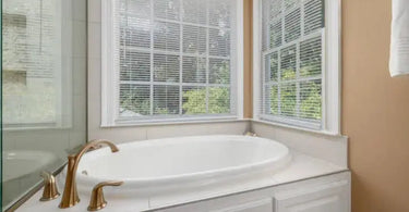 Garden Tub in Corner with Window View