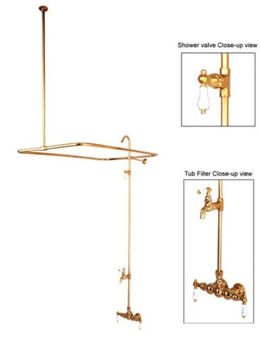 Kingston Brass CC63T Vintage 3-3/8" Wall Mount Tub Filler