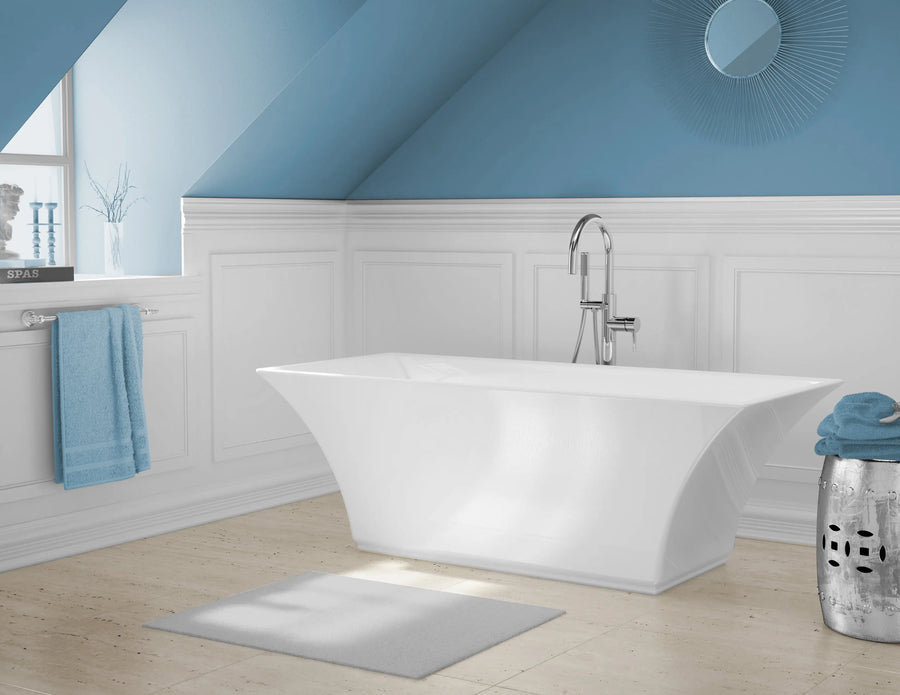 A & E Bath and Shower Abzu Acrylic 67" Premium Acrylic Rectangular Freestanding Tub