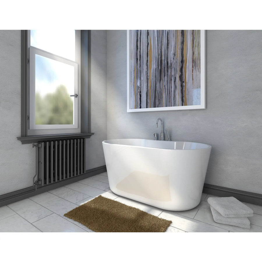 A & E Bath and Shower Retro Acrylic Small 56" Premium Oval Freestanding Tub A & E Bath and Shower