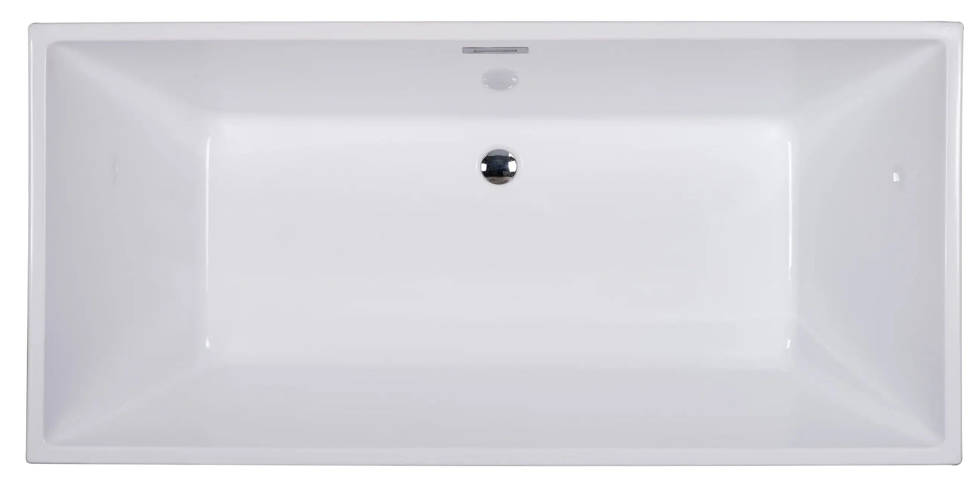ALFI Brand AB8832 67 Inch White Rectangular Acrylic Free Standing Soaking Bathtub Alfi Trade Inc