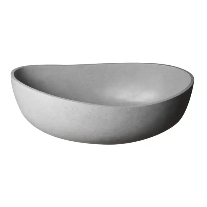 ALFI brand ABCO63TUB 63" Solid Concrete Gray Matte Oval Bathtub Alfi Trade Inc