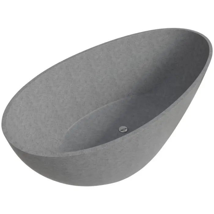 ALFI brand ABCO72TUB 72" Solid Concrete Tear Drop Freestanding Bathtub Alfi Trade Inc