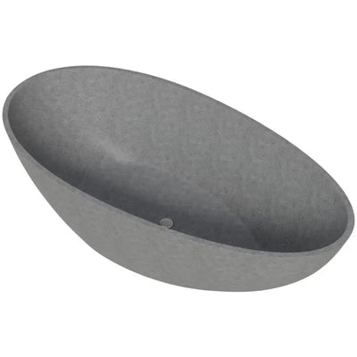 ALFI brand ABCO72TUB 72" Solid Concrete Tear Drop Freestanding Bathtub Alfi Trade Inc