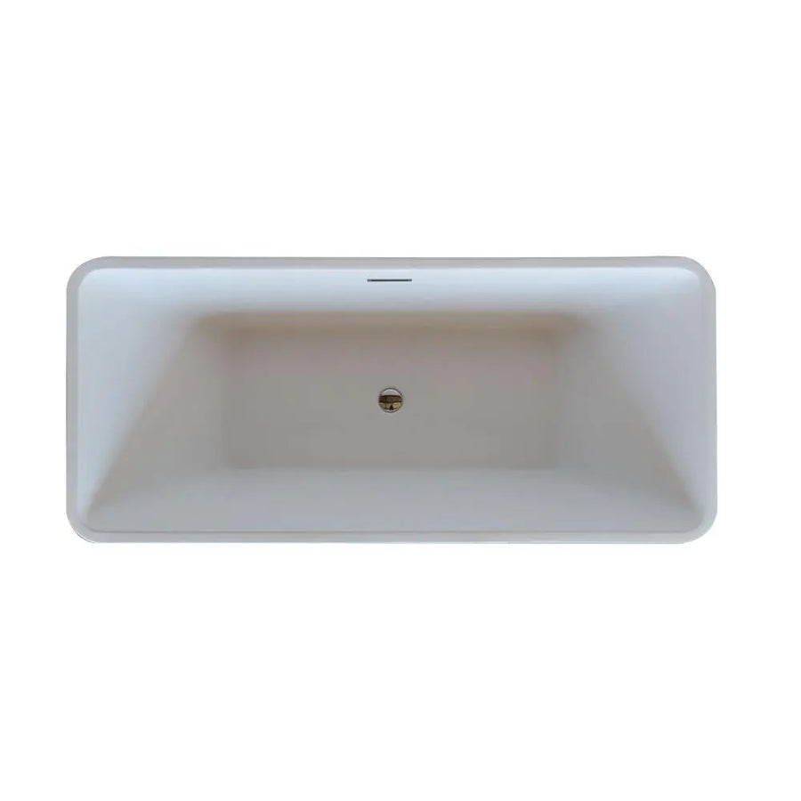 ANZZI Arden Series FT-AZ006 5.5 ft. Acrylic Center Drain Freestanding Bathtub in Glossy White