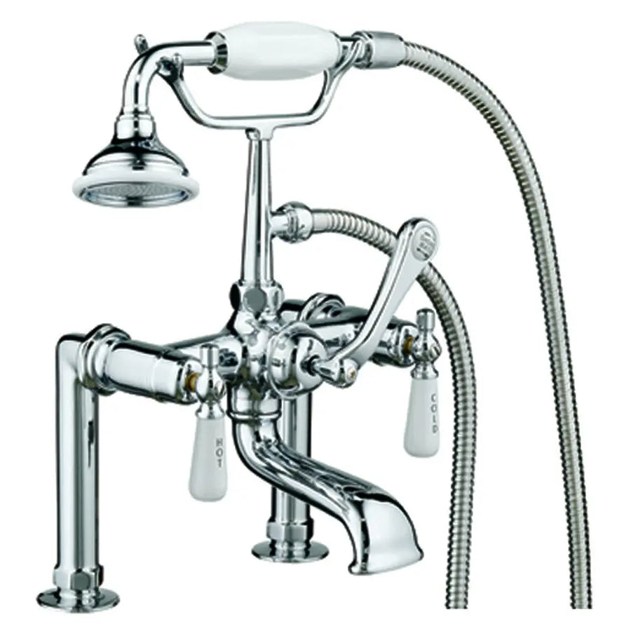 Barclay 4601 Clawfoot Tub Filler Polished Chrome Cross Handles