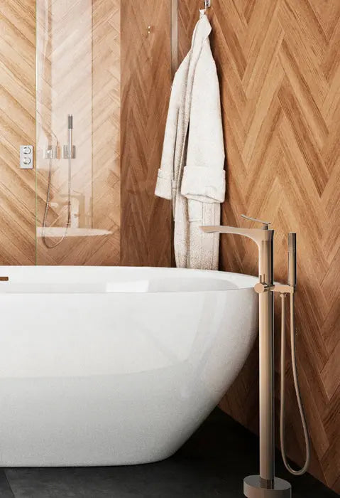 Barclay 7974 Kayla Freestanding Tub Filler with Hand-Shower Barclay Products