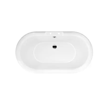 Barclay ATDRXX71B-WH Corinne Acrylic Double Roll Top Freestanding Tub