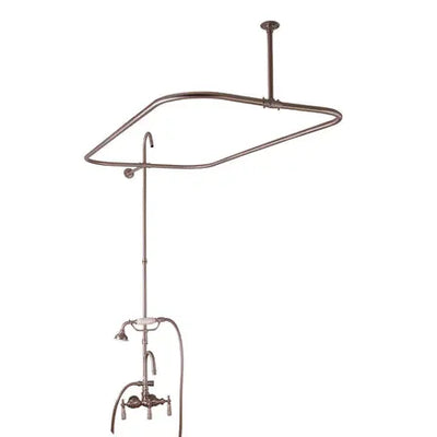 Barclay Andover 60″ Acrylic Roll Top Tub Kit in White – Brushed Nickel Accessories - TKATR60-WBN2 Barclay Products