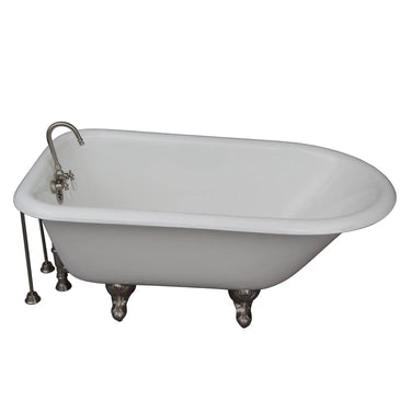 Barclay - Antonio 55" Cast Iron Roll Top Tub Kit " Brushed Nickel Accessories - TKCTRH54-SN3