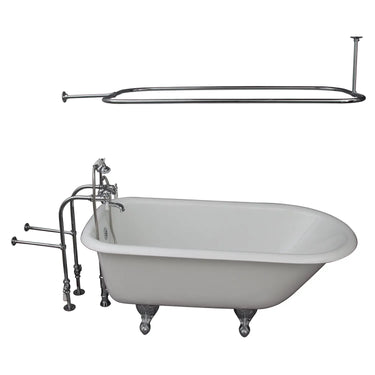 Barclay Bartlett 60" Cast Iron Roll Top Tub Kit