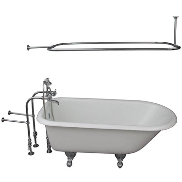 Barclay Bartlett 60" Cast Iron Roll Top Tub Kit