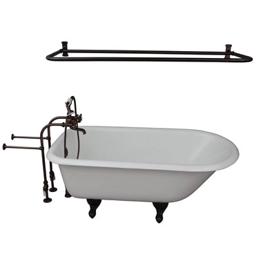 Barclay Brocton 68" Cast Iron Roll Top Tub Kit - side view