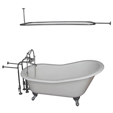 Barclay Icarus 67" Cast Iron Slipper Tub Kit - No Holes