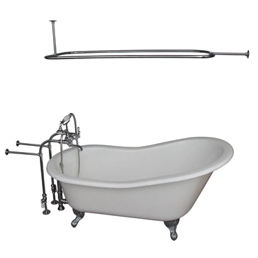 Barclay Icarus 67" Cast Iron Slipper Tub Kit - No Holes