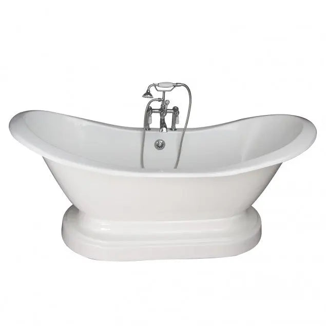 Barclay Marshall 71″ Cast Iron Double Slipper Tub Kit with 7″ Deck Holes