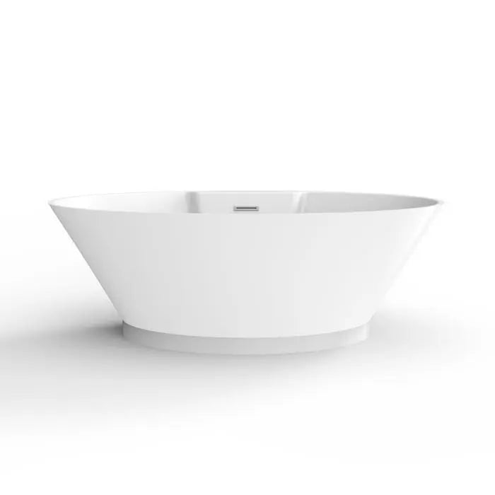 Barclay Portia Extra Wide Oval Freestanding Acrylic Tub with Wide Tap Deck and Integrated Drain
