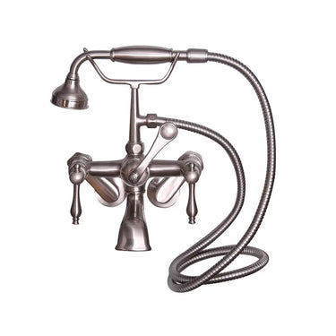 Barclay Products Tub Wall-Mounted Filler with Hand-Held Shower " Metal Lever Handles - side view