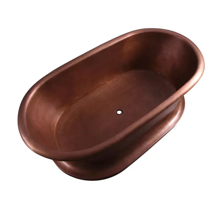 Barclay Somerset 78″ x 40" Wide Freestanding Copper Pedestal Tub with 3" Rim