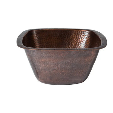 Barclay Symone 13" Square Copper Bar Sink - side view
