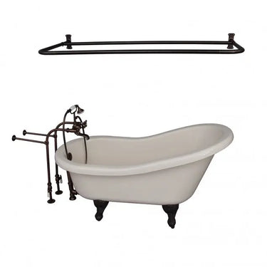 Barclay TKADTS60-BORB6 Fillmore 60" Acrylic Slipper Tub Kit in Bisque " Oil Rubbed Bronze Accessories