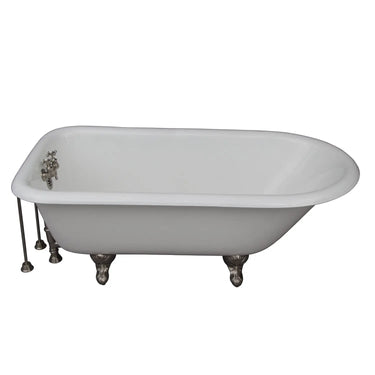 Barclay TKCTR67-SN2 Brocton 68" Cast Iron Roll Top Tub Kit "Brushed Nickel Accessories