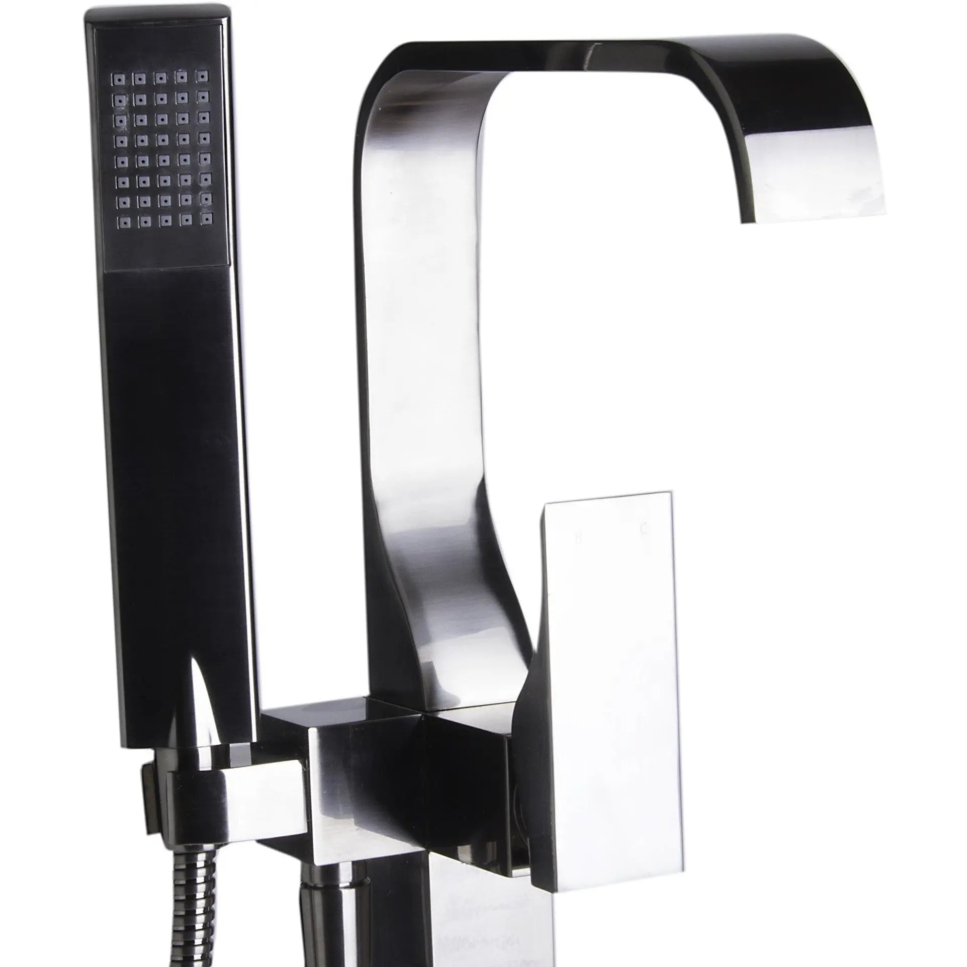 Alfi Brand AB2180 Floor Mount Tub Filler with Handheld Shower Head