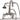 Cambridge Plumbing Clawfoot Tub Deck Mount Porcelain Lever English Telephone Brass Faucet with Hand Held Shower