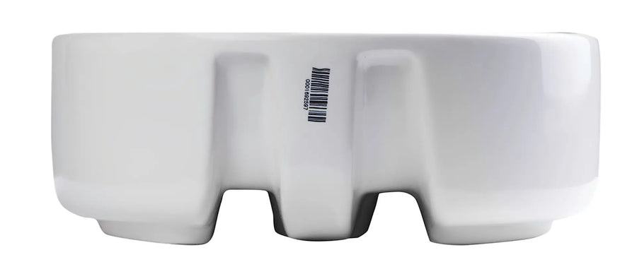 EAGO BA129 16'' Above Mount White Round Porcelain Bathroom Sink With Overflow