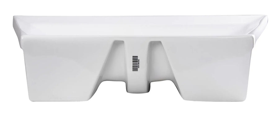 EAGO BA142 28" White Rectangular Porcelain Bathroom Sink With Overflow