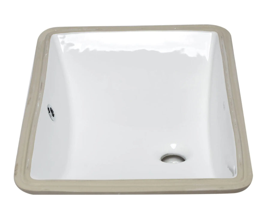 EAGO BC227 White Ceramic 22 inch X15 inch Undermount Rectangular Bathroom Sink