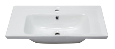 EAGO BH003 White Ceramic 32"x19" Rectangular Drop In Sink
