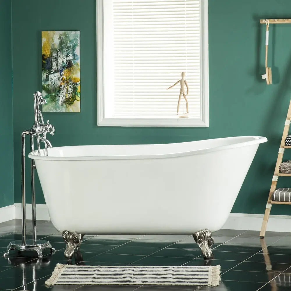Kingston Brass Aqua Eden 53" Cast Iron Slipper Clawfoot Bathtub - VCTND5328NT Kingston Brass