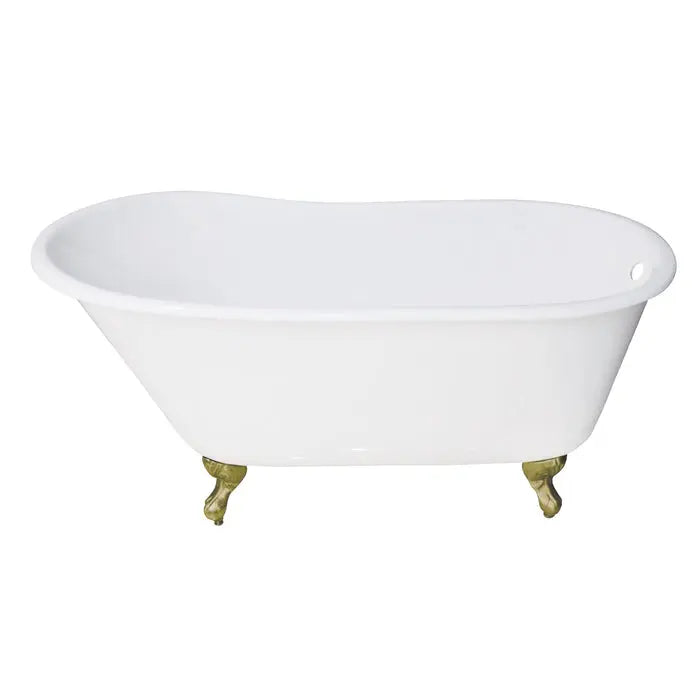 Kingston Brass Aqua Eden 53" Cast Iron Slipper Clawfoot Tub