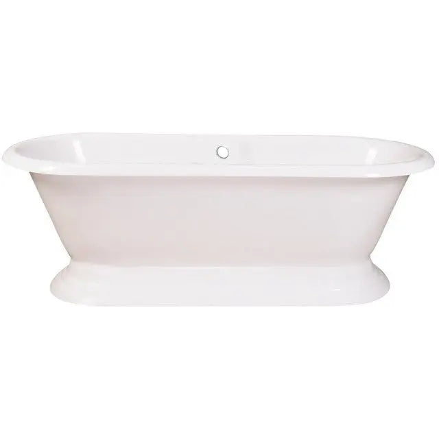 Kingston Brass Aqua Eden 72" Cast Iron Double Ended Freestanding Pedestal Tub