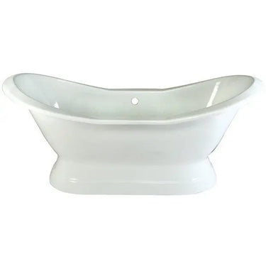 Kingston Brass Aqua Eden 72" Cast Iron Double Slipper Pedestal Freestanding Bathtub Kingston Brass