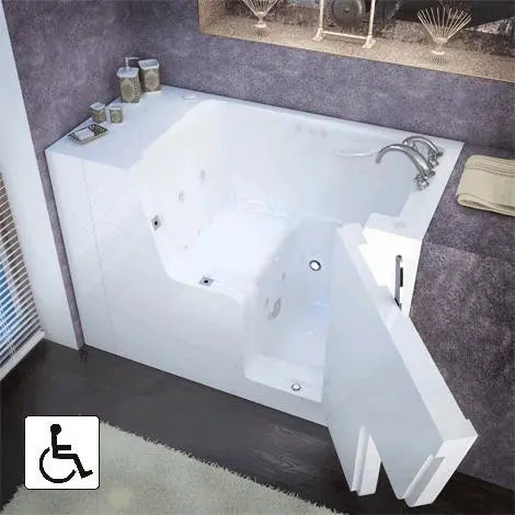 MediTub 2953WCA Series 29 x 53 Gelcoat Fiberglass Wheelchair