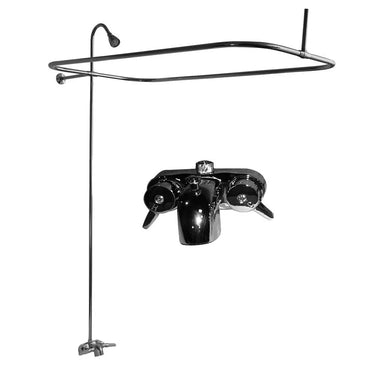 Barclay Products 4190-54 Tub/Shower Converto Unit " 54" Rectangular Rod, Faucet Riser, 10" Wall Support
