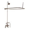 Barclay Products Clawfoot Tub/Shower Converto Unit with Handshower Brushed Nickel in White Background