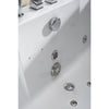 EAGO AM196 6' Clear Rectangular Whirlpool for Two with Fixtures Freestanding Bathtubs Drain View