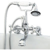 Cambridge Plumbing Clawfoot Tub Deck Mount Brass Faucet with Hand Held Shower - Affordable Cheap Freestanding Clawfoot Bathtubs Tub