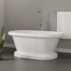 Barclay - Carrie 57" Acrylic Double Roll Top Tub on Base - ATDRNTD59B-WH