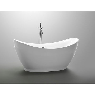 ANZZI Reginald Series FT-AZ091 5.67 ft. Freestanding Bathtub in White