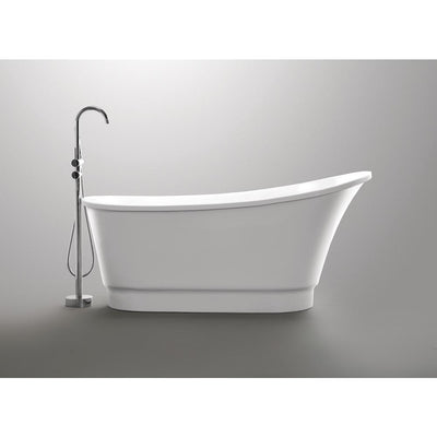ANZZI Prima Series FT-AZ095 5.58 ft. Freestanding Bathtub in White