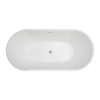 ANZZI Chand Series FT-AZ098 5.58 ft. Freestanding Bathtub in White