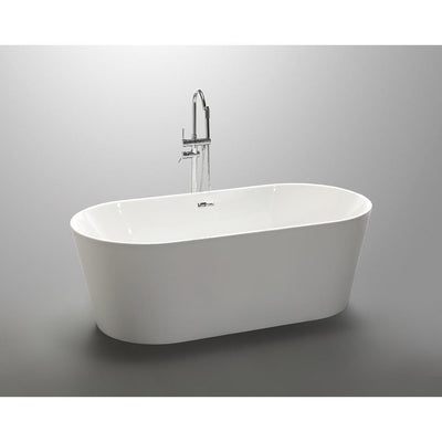 ANZZI Chand Series FT-AZ098 5.58 ft. Freestanding Bathtub in White