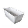 ANZZI Cenere Series FT-AZ501 4.9 ft. Man-Made Stone Center Drain Freestanding Bathtub in Matte White