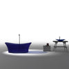 ANZZI Azul Series 5.8 ft. Man-Made Stone Center Drain Freestanding Bathtub