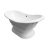 Barclay Products - Maren 61" Cast Iron Double Slipper Tub on Base - CTDSN61B-WH