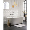 Giagni Ventura 67" White Apron Tub with Drain Freestanding Clawfoot Bathtubs Front View in Bathroom